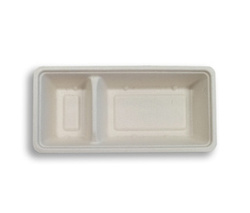 Cane deep trays for snacks 20.3 x 9.6 x 3.5 cm, 50 pcs.