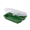 Reusable menuboxes tripartite green 24.5 x 20 x 4.5 cm 60 pcs.