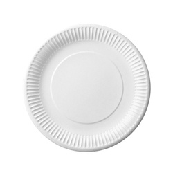 Paper plate white round 23 cm 100 pcs.