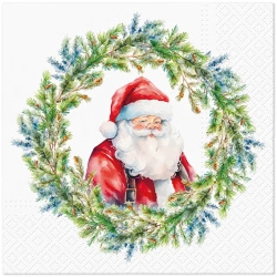 3-ply napkins "Joyful Claus", 1/4, 33 x 33 cm, 20 pcs