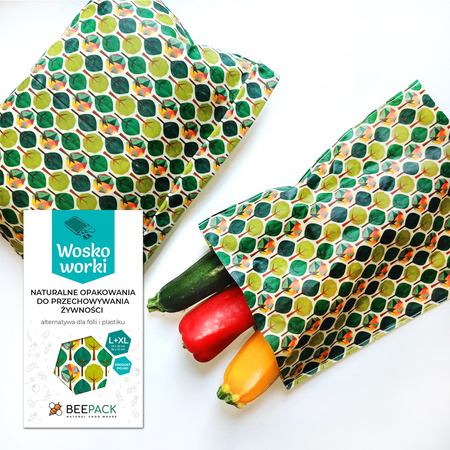 Beeswax bags "Forest" set L+XL 1 pc.