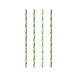 Paper straws "Green Dots" 6/200 mm 100 pcs.