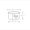 Paper container for desserts, ice cream 85 ml, ¶. 68 mm 50 pcs.