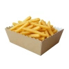 Paper tray deep kraft, frill edge, 11 x 9 x 5 cm, 50 pcs.