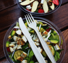 Avocado seed cutlery set with napkin N+W+S, 50 sets