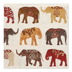 Elephants 1/4 3-layer napkins 33 x 33 cm 20 pcs.