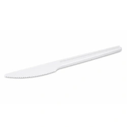 Noże C-PLA białe, wielorazowe, 18 cm, 50 szt.