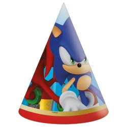 Czapeczki papierowe "Sonic SEGA" 6 szt.
