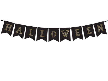 Baner papierowy napis "Halloween" 175 cm, 1 szt.
