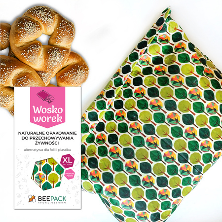 Beeswax bags “Forest” XL 36 × 32 cm, 1 pc.