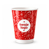 Kubek świąteczny z Twoim logo - Kubek papierowy, dyspersja, 250 ml, śr. 80 mm, POŁYSK, 1000 szt.