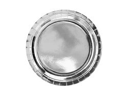 Paper Plates "Silver", 23 cm, 6 pcs