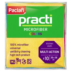 Paclan 5Colors Microfiber Cloths 38 × 38 cm, 10 pcs