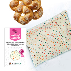 Beeswax bags “Dots” XL 36×32 cm, 1 piece