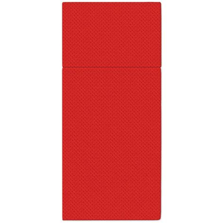 Softpoint napkin pockets for cutlery, embossed, red, 38 x 32 cm, 50 pcs