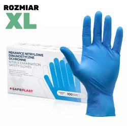Nitrile powder-free blue gloves in a box, "XL", 100 pcs