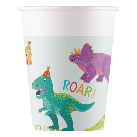 Kubek papierowy "Dino" 200 ml 8 szt.