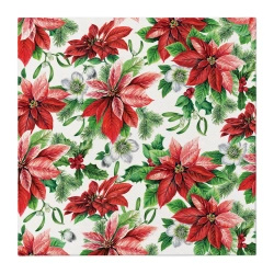 Premium Airlaid napkins, "Poinsettia", 1/4, 40 x 40 cm, 12 pcs.