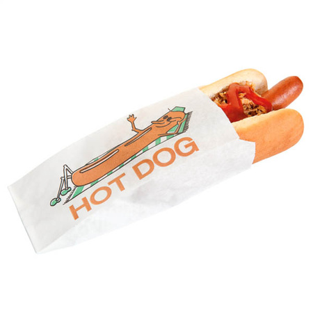 Torebki na hot doga francuskiego 7+5 x 18 cm 500 szt.