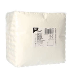 Serrated dessert napkins white 17 x 17 cm 2000 pcs.