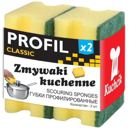 Gąbki do zmywania naczyń Kuchcik Profil 2 szt.