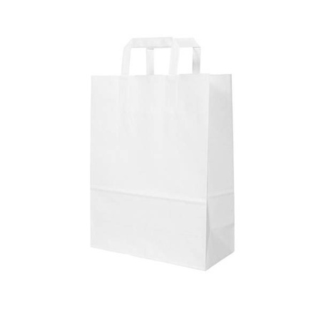 Torba papierowa z uchwytem biała 32 x 16 x 42 cm 200 szt.