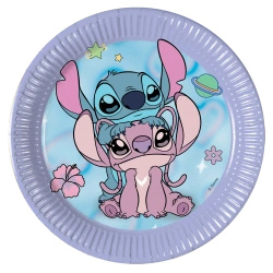 Paper plates "Stitch & Angel", 20 cm, 8 pcs