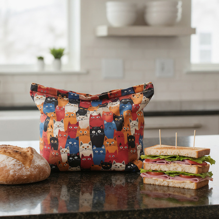 Beeswax bags "Cats" set L+XL 1 pc.