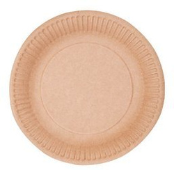 Kraft paper plate round 18 cm 50 pcs.