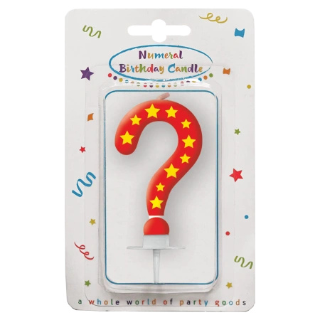 Stars Birthday Candle "?", 1 pc.