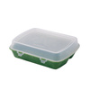 Reusable menuboxes tripartite green 24.5 x 20 x 4.5 cm 60 pcs.