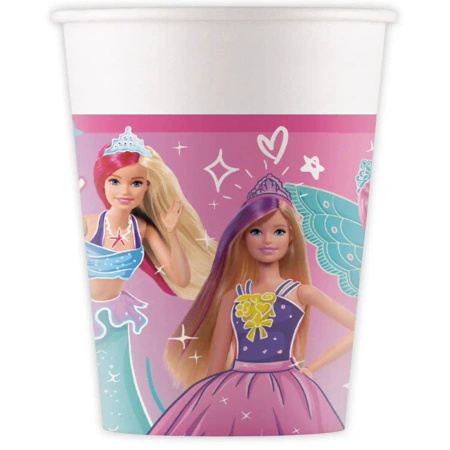 Kubek papierowy "Barbie" 200 ml 8szt.