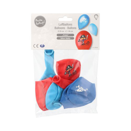Balony "Pirates" mix 29 cm 6 szt.