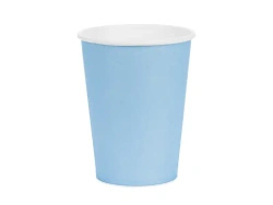 Kubki papierowe, Jasnoniebieskie, 250 ml, 6 szt.