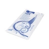 Clear hdpe disposable gloves on block, "L", 100 pcs