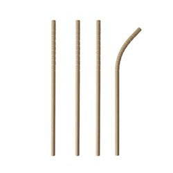 Flexible kraft paper straws 6/200 mm 100 pcs.