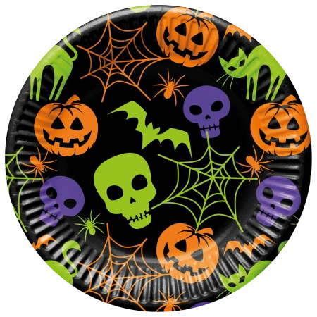 Paper plates "Halloween", 23 cm, 8 pcs