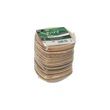 Palm leaf bowl "Quadrato" 9 x 9 x 2.5 cm, 50 ml, 25 pcs.