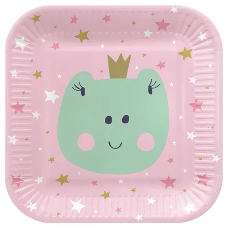 Square paper plate "Magical Friends", 23 x 23 cm, 10 pcs
