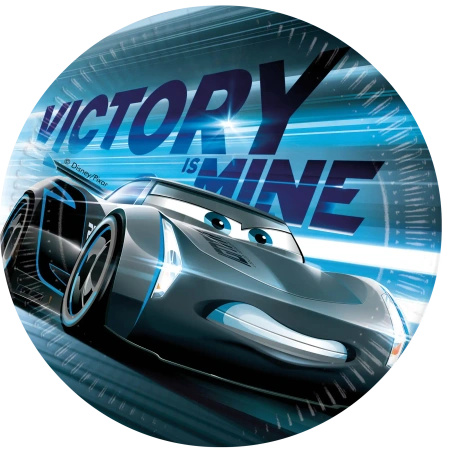 Paper plates "Cars", 23 cm, 8 pcs