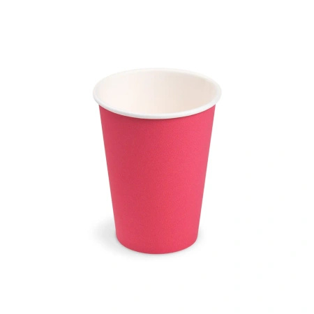 Kubek papierowy, Fuksjowy / Różowy, śr. 74 mm, 240 ml, 10 szt.