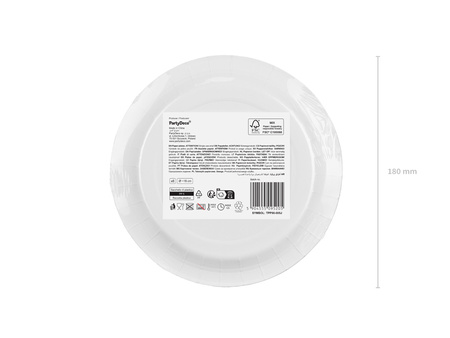 Paper Plates “Orange – Halloween”, 18 cm, 6 pcs.