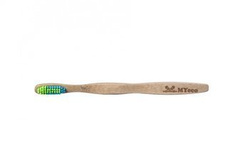 FLAT medium bamboo toothbrush 1 piece.