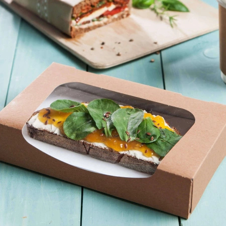 Pudełko na sushi z okienkiem 20 x 11,7 x 4 cm 50 szt.