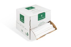 Paper straws white 8/197 mm individually packaged 500 pcs.