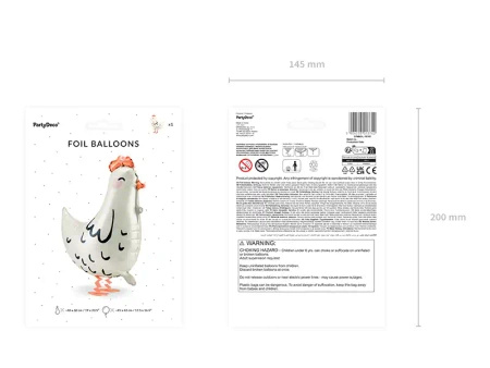 Foil Balloon "Hen", 48 × 60 cm, 1 pc