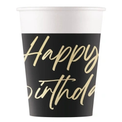Kubek papierowy "Elegant Birthday" 200 ml 8 szt.