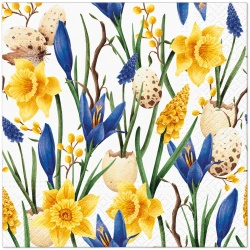 3-ply napkins "Easter Daffodils", 1/4, 33 x 33 cm 20 pcs