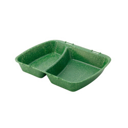 Menuboxes reusable bipartite green 24.5 x 20 x 4.5 cm 60 pcs.