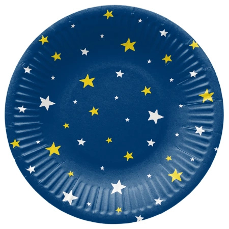 Talerz papierowy okrągły "Starlit" śr. 18 cm 8 szt.